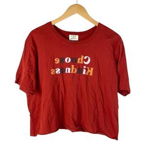 PTS Short Sleeve Letter Print Cute T-Shirt Size L